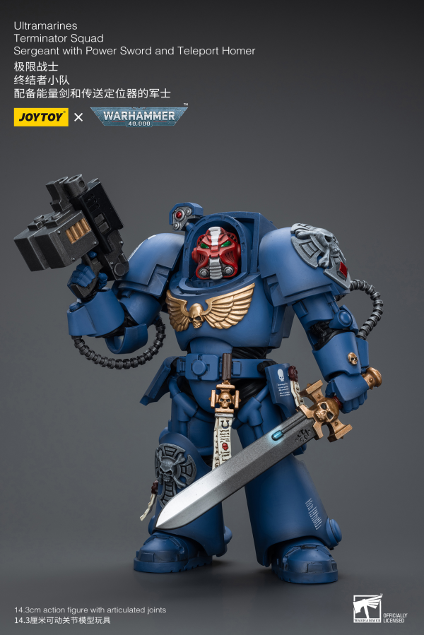 Joy Toy Ultramarines Terminator Squad Sergeant with Power Sword and Teleport Homer | 6973130379923