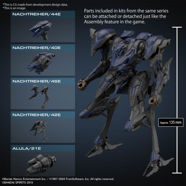 BANDAI Hobby 30MM ARMORED CORE Ⅵ FIRES OF RUBICON SCHNEIDER NACHTREIHER/40E STEEL HAZE