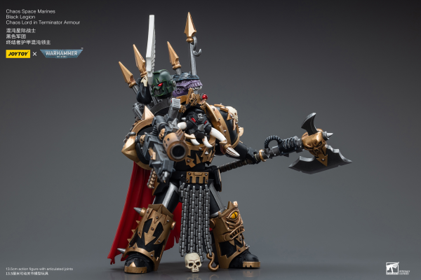 Joy Toy Chaos Space Marines Black Legion Chaos Lord in Terminator Armour(6973130376489)(6973130376489)