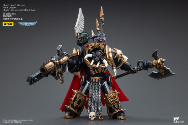 Joy Toy Chaos Space Marines Black Legion Chaos Lord in Terminator Armour(6973130376489)(6973130376489)