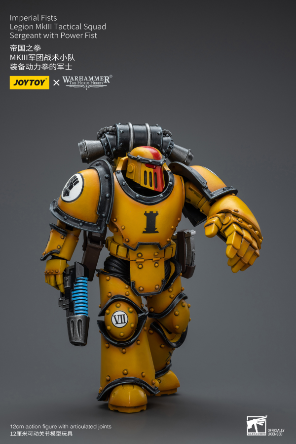 Joy Toy Imperial Fists   Legion MkIII Tactical Squad  Sergeant with Power Fist(6973130379060)(6973130379060)