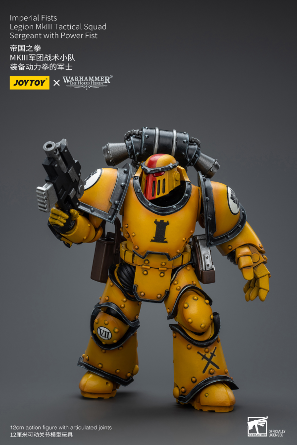 Joy Toy Imperial Fists   Legion MkIII Tactical Squad  Sergeant with Power Fist(6973130379060)(6973130379060)