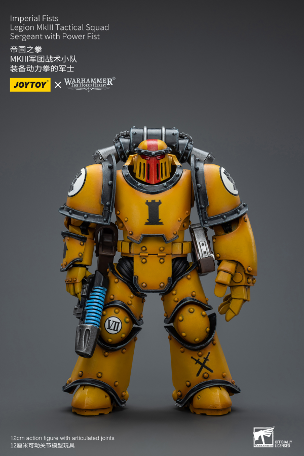 Joy Toy Imperial Fists   Legion MkIII Tactical Squad  Sergeant with Power Fist(6973130379060)(6973130379060)