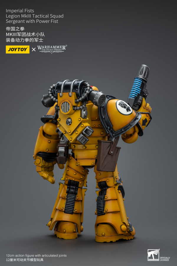 Joy Toy Imperial Fists   Legion MkIII Tactical Squad  Sergeant with Power Fist(6973130379060)(6973130379060)