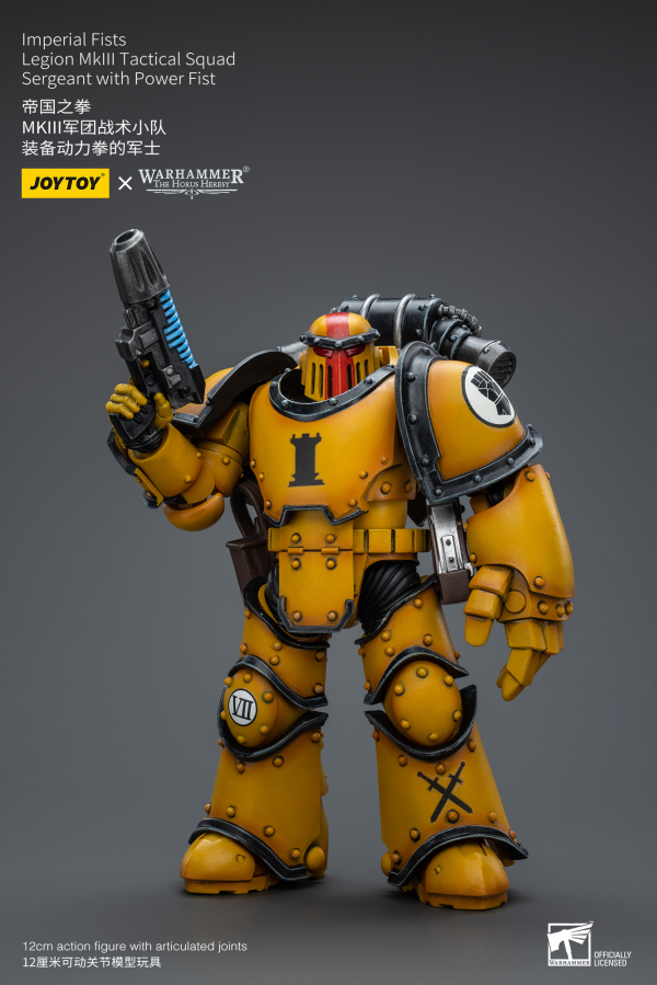 Joy Toy Imperial Fists   Legion MkIII Tactical Squad  Sergeant with Power Fist(6973130379060)(6973130379060)