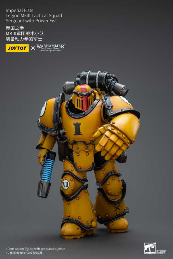 Joy Toy Imperial Fists   Legion MkIII Tactical Squad  Sergeant with Power Fist(6973130379060)(6973130379060)