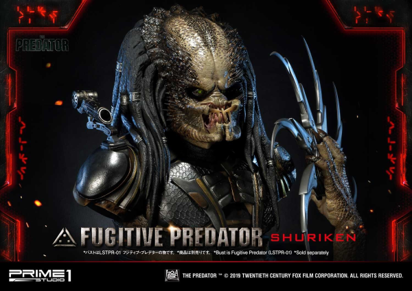 Prime 1 Studio Life Size Bust The Predator (Film) Fugitive Predator Shuriken(4562471908637)(4562471908637)