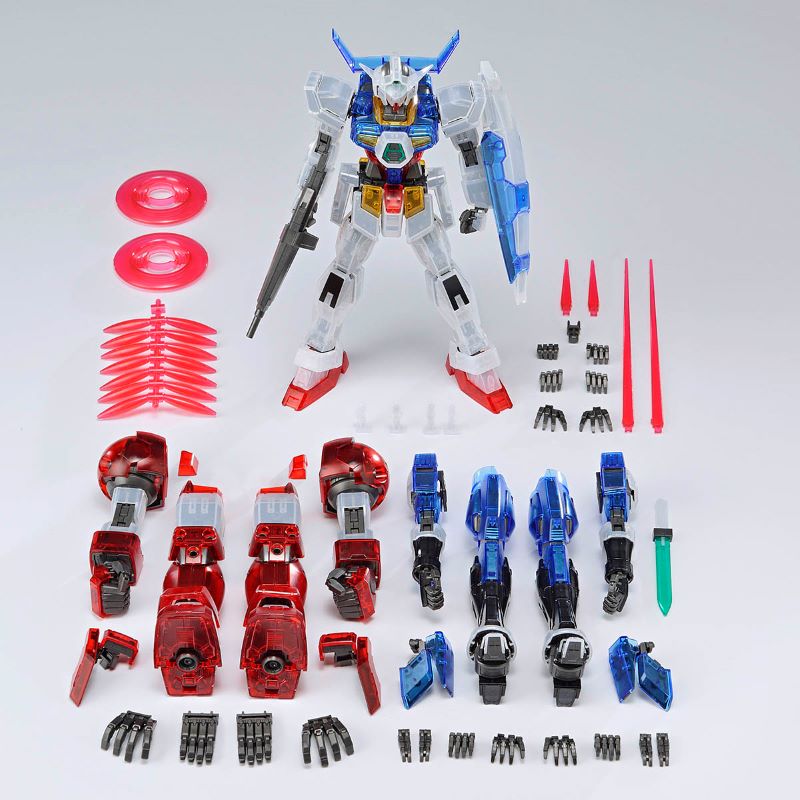 P-Bandai MG 1/100 The Gundam Base Limited Gundam AGE-1 Wear System Set [Clear Color]