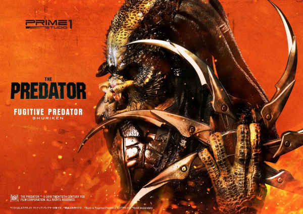 Prime 1 Studio Life Size Bust The Predator (Film) Fugitive Predator Shuriken(4562471908637)(4562471908637)