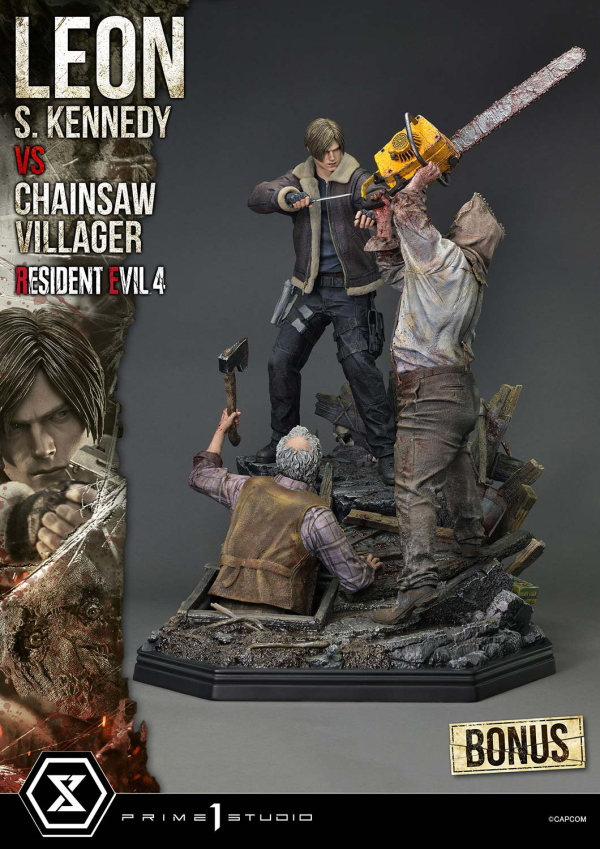 Prime 1 Studio Ultimate Premium Masterline Resident Evil 4 Leon S. Kennedy versus Chainsaw Villager Bonus Version | 4582647120885