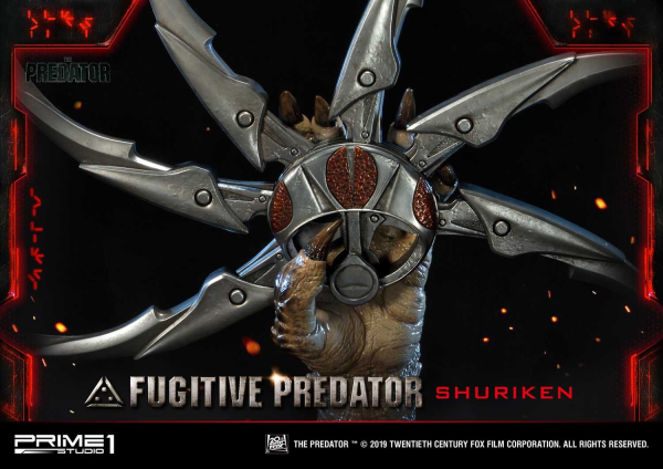Prime 1 Studio Life Size Bust The Predator (Film) Fugitive Predator Shuriken(4562471908637)(4562471908637)