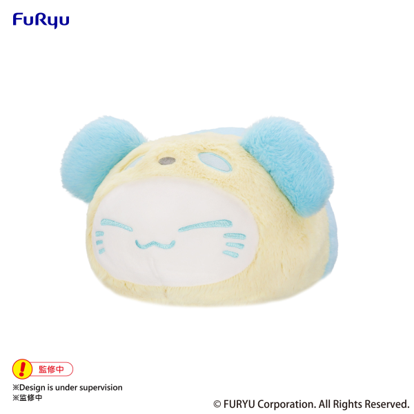 FuRyu Nemuneko Cat Pastel Panda Big Plush Toy -Blue- | 4571623504863