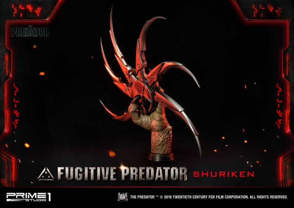 Prime 1 Studio Life Size Bust The Predator (Film) Fugitive Predator Shuriken(4562471908637)(4562471908637)