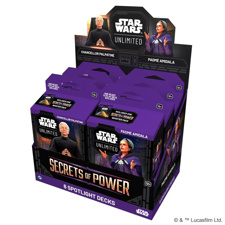 Star Wars: Unlimited - Secrets of Power Spotlight Deck Display (6 Decks)