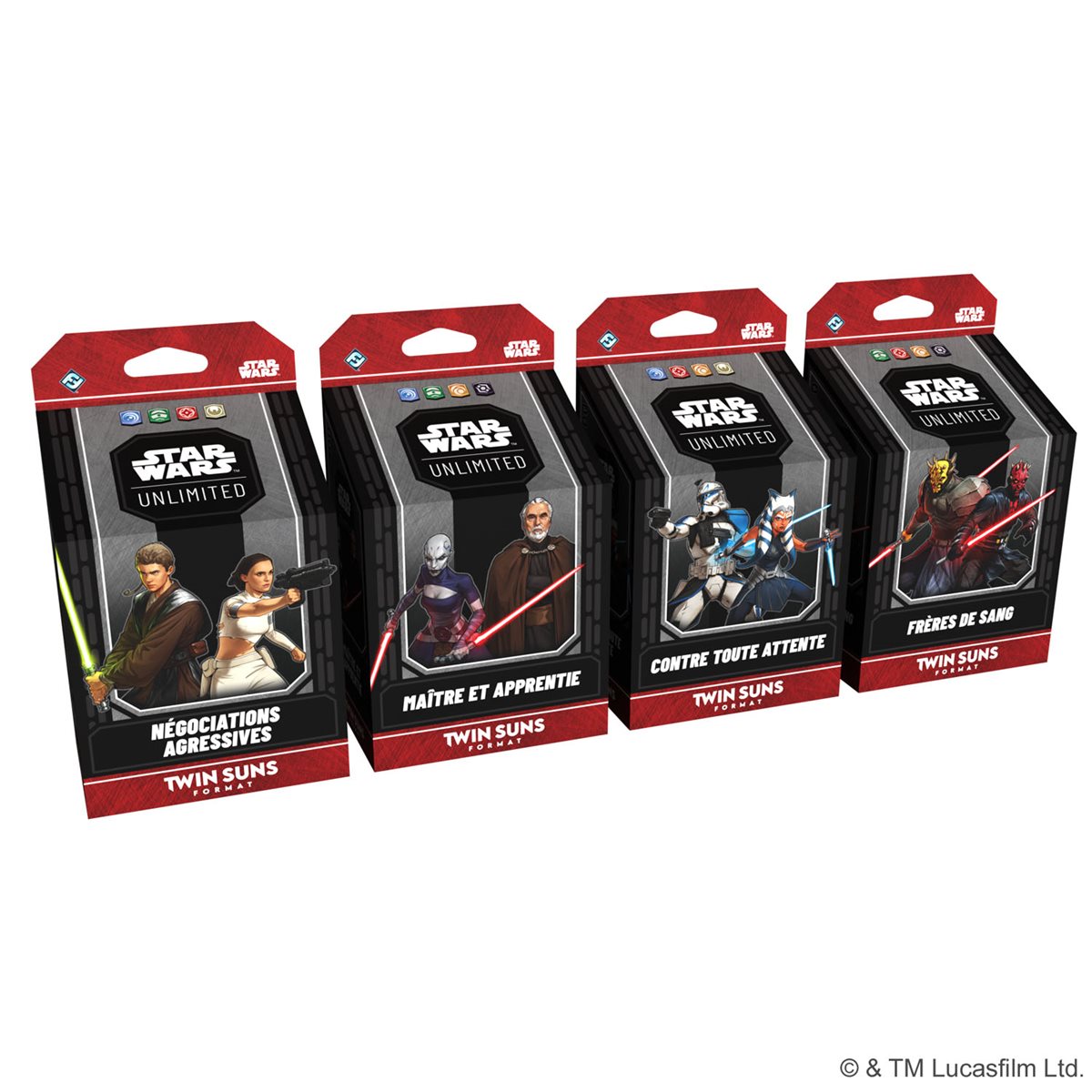 Star Wars: Unlimited - Twin Suns Deck Display 2026 (4 Decks) - French Edition