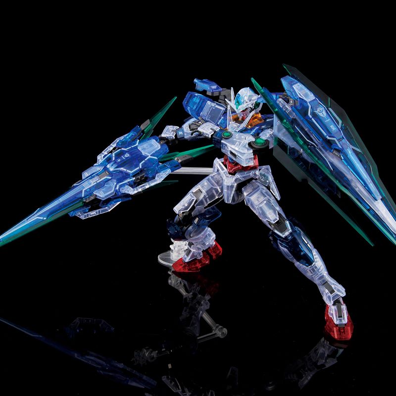 P-Bandai RG 1/144 The Gundam Base Limited 00 Qan[T] Full Saber [Clear Color]