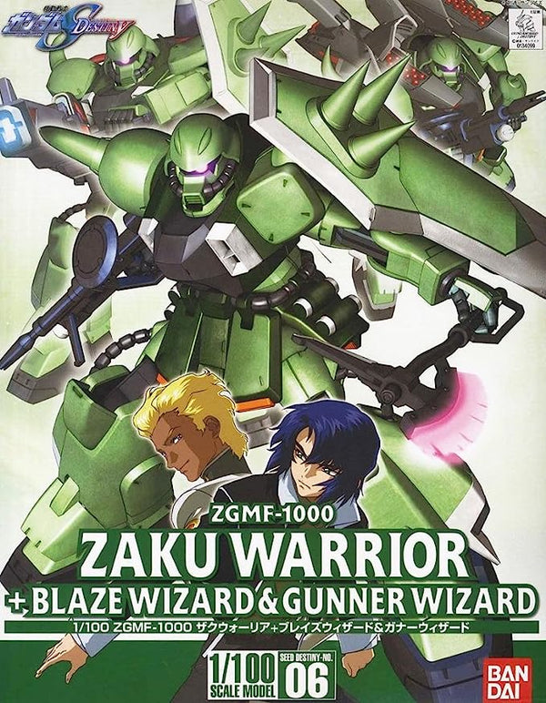 BANDAI Hobby HG 1/100 #06 Zaku Warrior + Blaze Wizard & Gunner Wizard