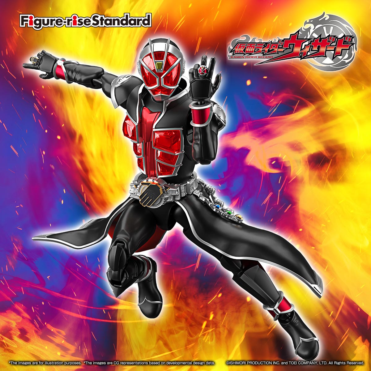 BANDAI Hobby Figure-rise Standard KAMEN RIDER WIZARD FLAME STYLE