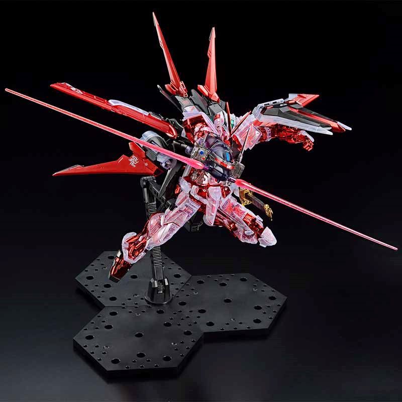 P-Bandai MG 1/100 The Gundam Base Limited Gundam Astray Red Frame Flight Unit [Plating Frame / Color Clear]