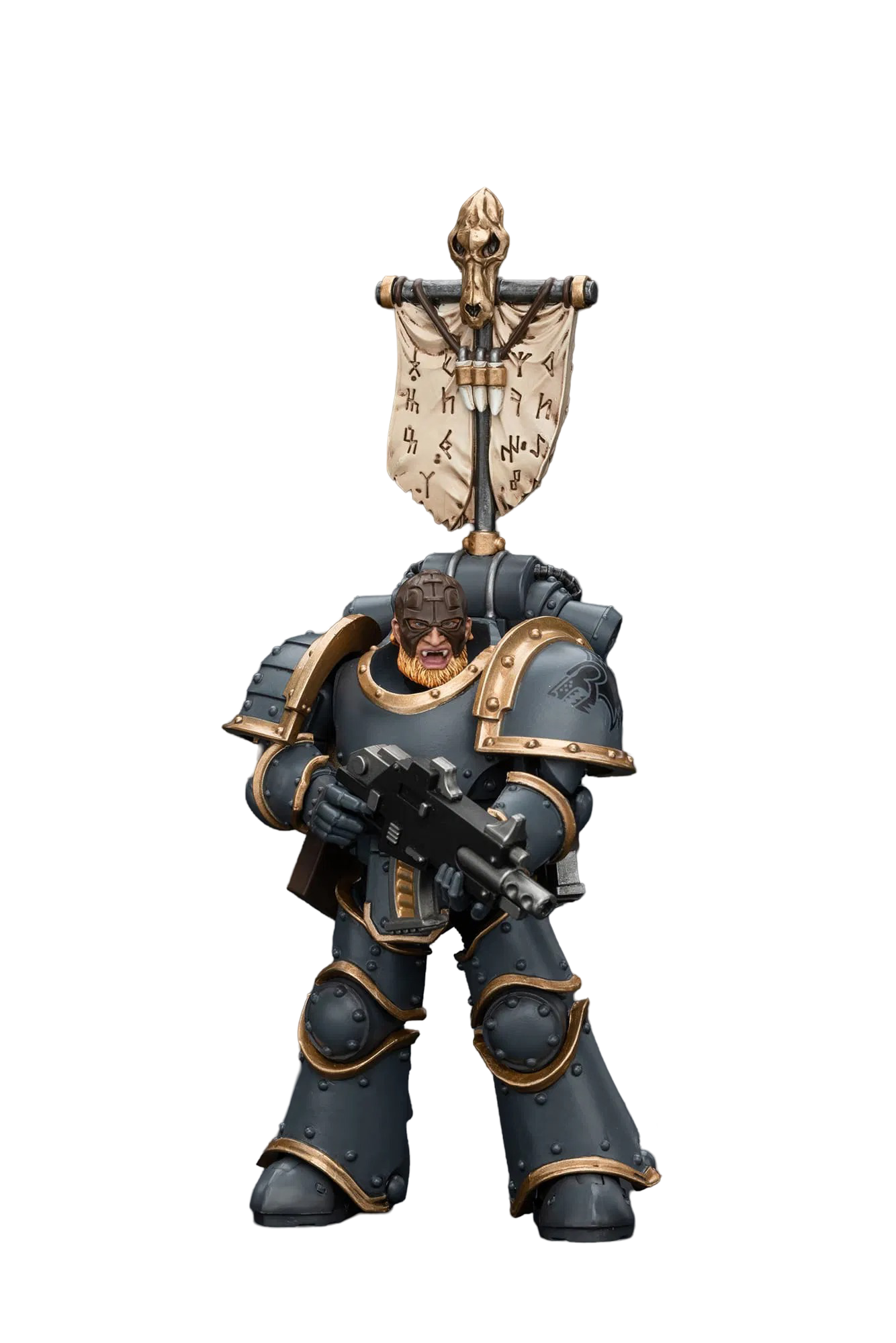 Joy Toy Space Wolves Grey Slayer Pack Grey Slayer With Legion Vexilla(6973130377509)