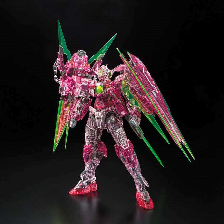 P-Bandai RG 1/144 The Gundam Base Limited 00 Qan[T] Full Saber [Trans-Am Clear]