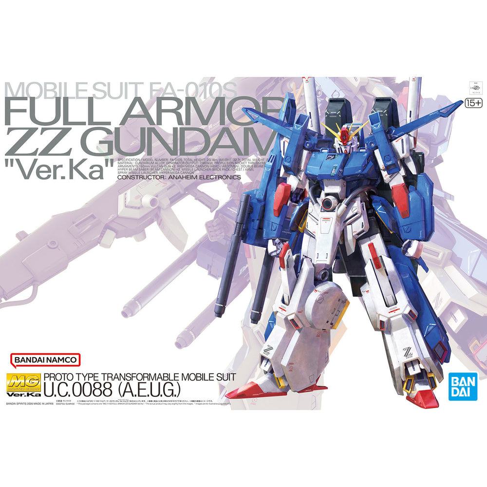 MG 1/100 FULL ARMOR ZZ GUNDAM Ver.Ka Model Kit | P-Rex Hobby