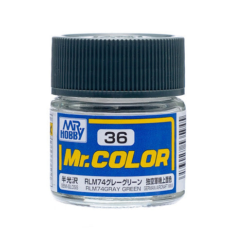 Mr Hobby Mr. Color 36 - RLM74 Gray Green (Semi-Gloss/Aircraft) | 4973028716344