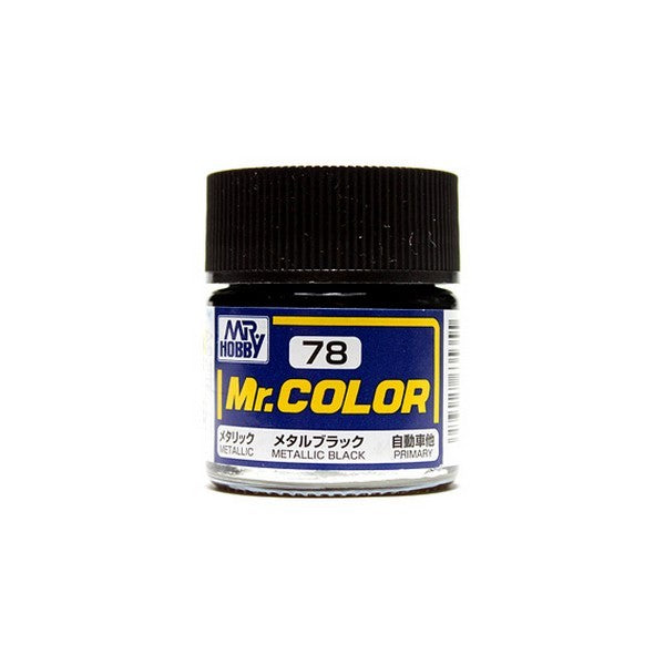 Mr Hobby Mr. Color 78 - Metal Black (Metallic/Primary Car) | 4973028635355