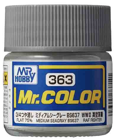 Mr Hobby C363 Medium Seagray BS637 [RAF standard color / WWII mid-late] | 4973028737141