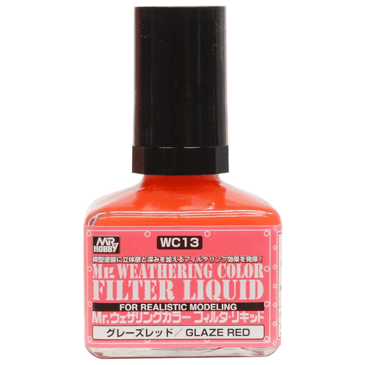 Mr Hobby Mr. Weathering Color - FILTER LIQUID GLAZE RED | 4973028739589