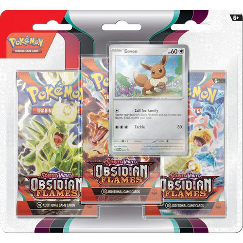 Pokemon Scarlet & Violet Obsidian Flames 3 Pack Blister Pack | 820650853784