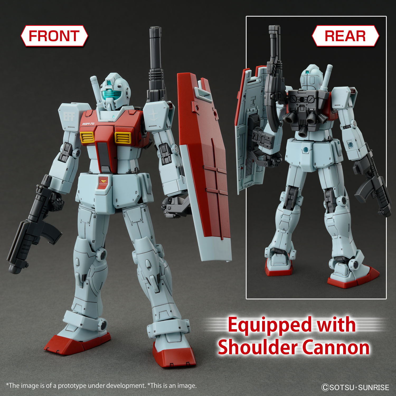 BANDAI Hobby HG 1/144 GM (SHOULDER CANNON / MISSILE POD)(4573102657145)