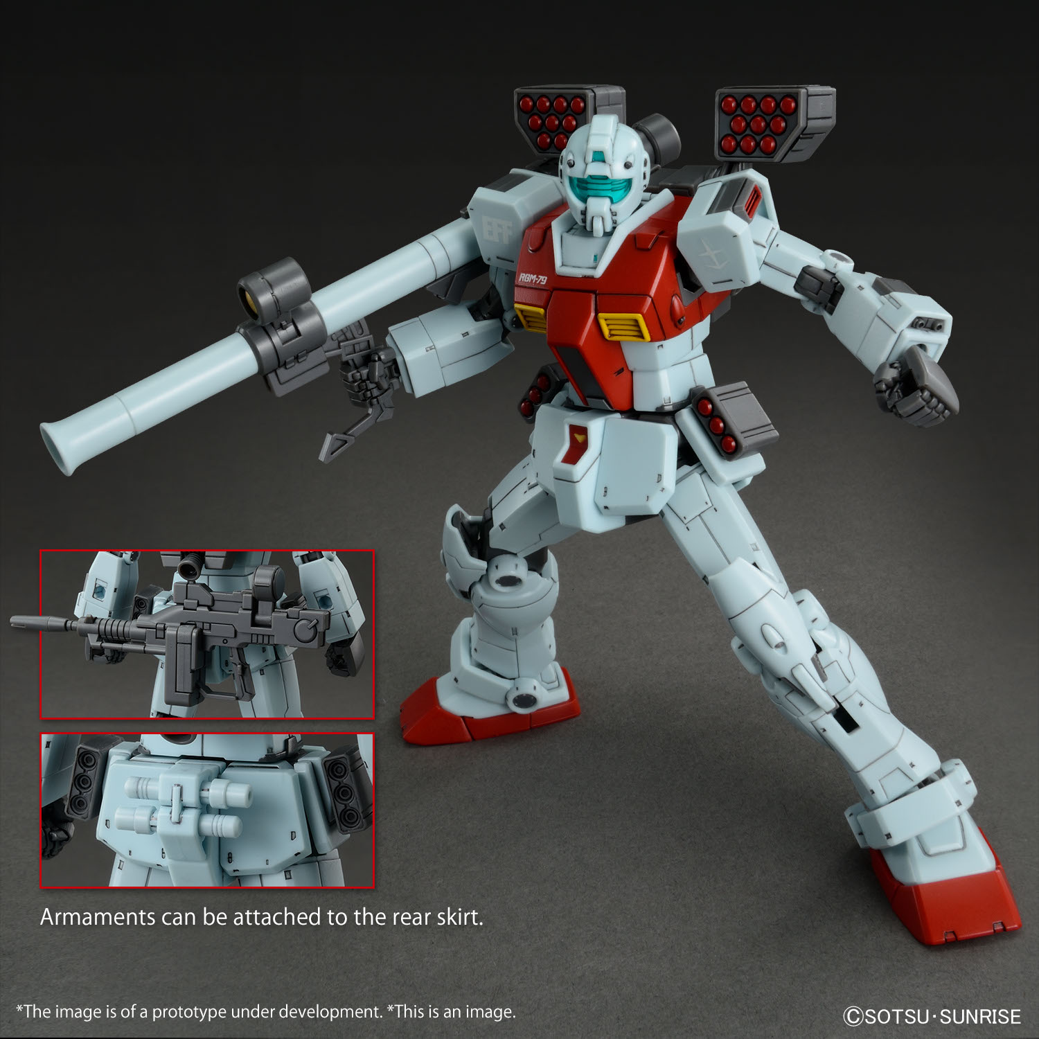 BANDAI Hobby HG 1/144 GM (SHOULDER CANNON / MISSILE POD)(4573102657145)