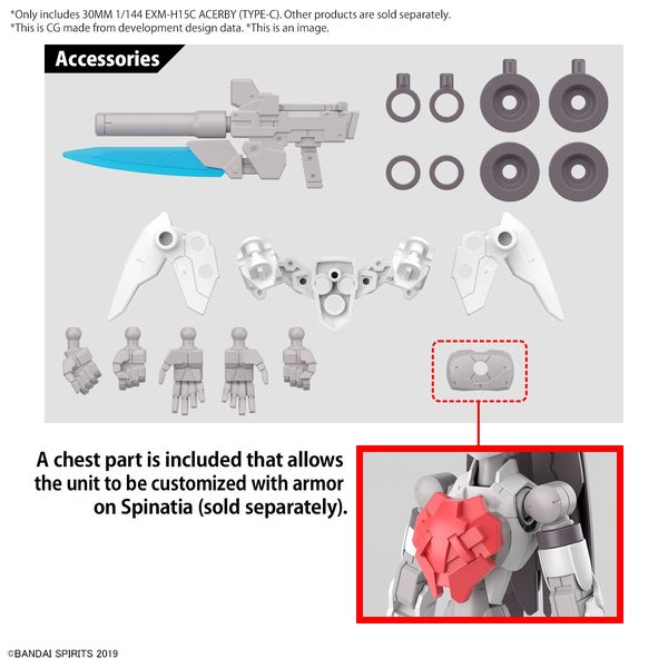 BANDAI Hobby 30MM 1/144 EXM-H15C ACERBY (TYPE-C)