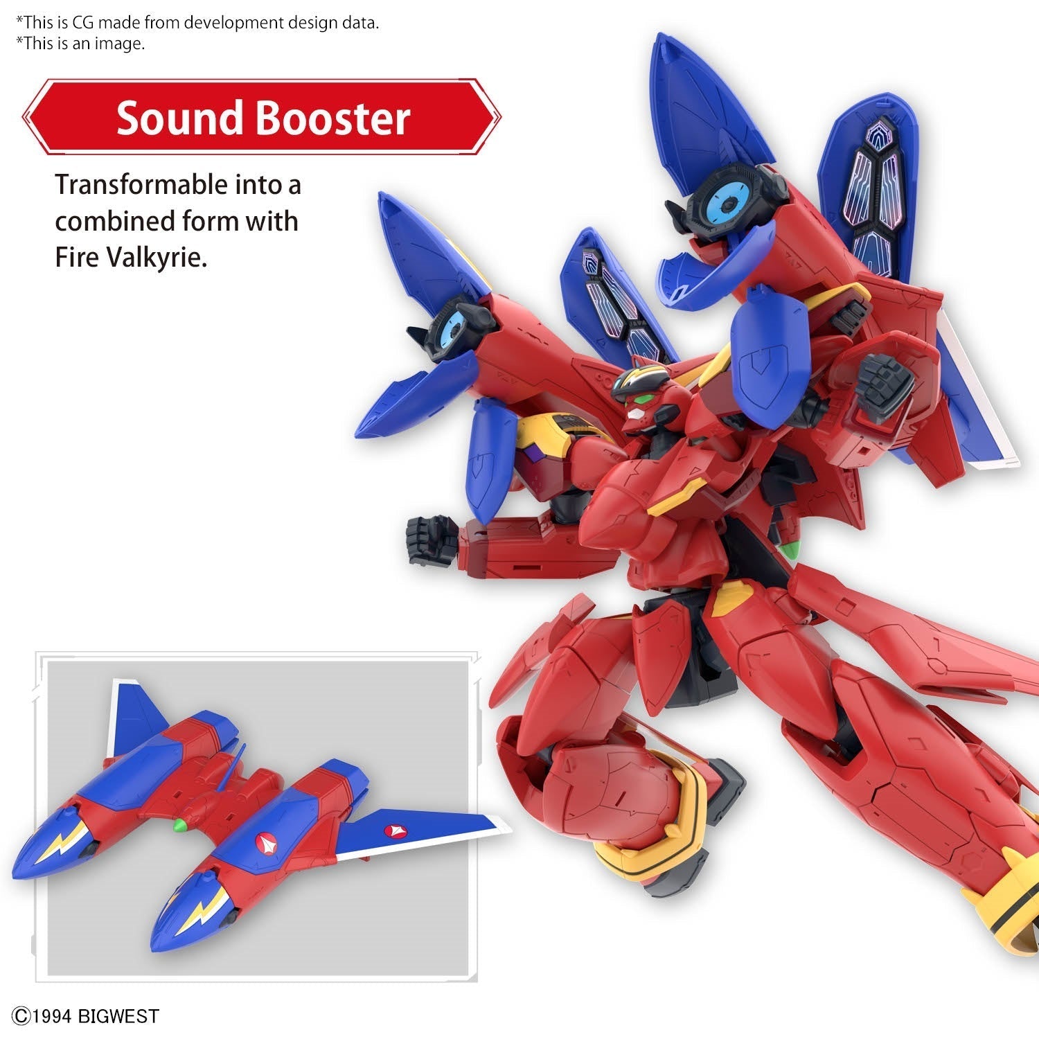BANDAI Hobby HG 1/100 VF-19 CUSTOM FIRE VALKYRIE WITH SOUND BOOSTER(4573102663153)