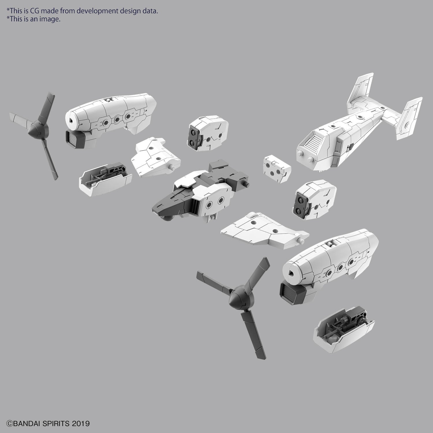 BANDAI Hobby 30MM 1/144 Extended Armament Vehicle (TILT ROTOR Ver.)