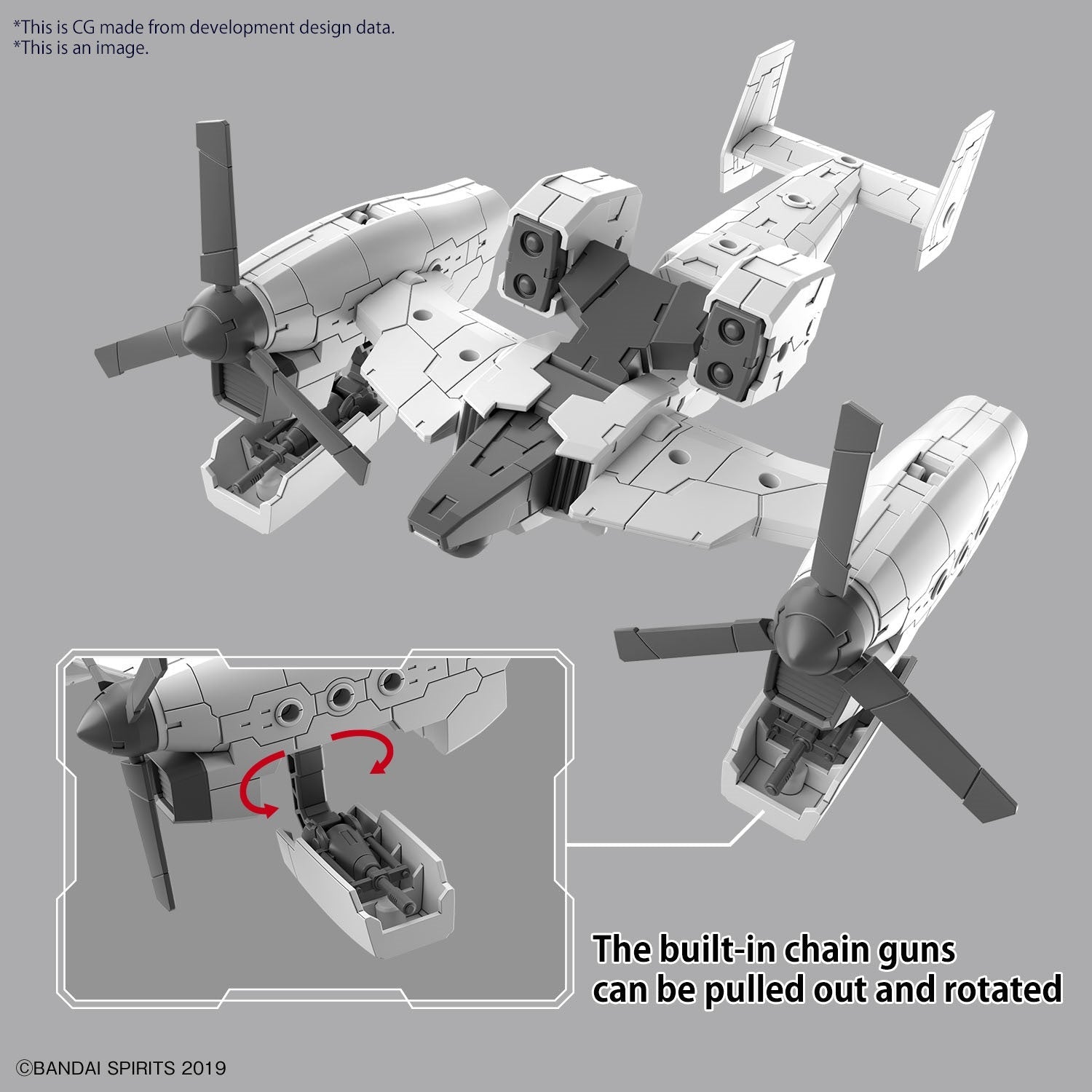 BANDAI Hobby 30MM 1/144 Extended Armament Vehicle (TILT ROTOR Ver.)