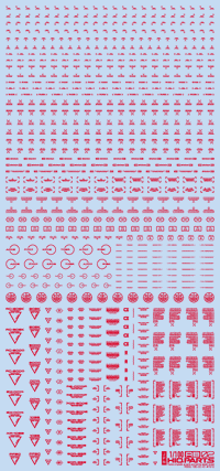 HiQ Parts 1/100 RB02 Caution Decal One Color Red (1pc) | 4573211371178
