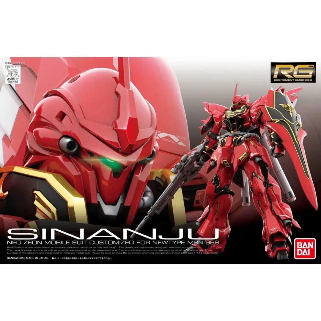 BANDAI MSN-06S SINAN JU 1/100 ガンプラ MG 1/100 MSN-06S SINANJU Ver Ka Plastic Model Kit Gundam UC