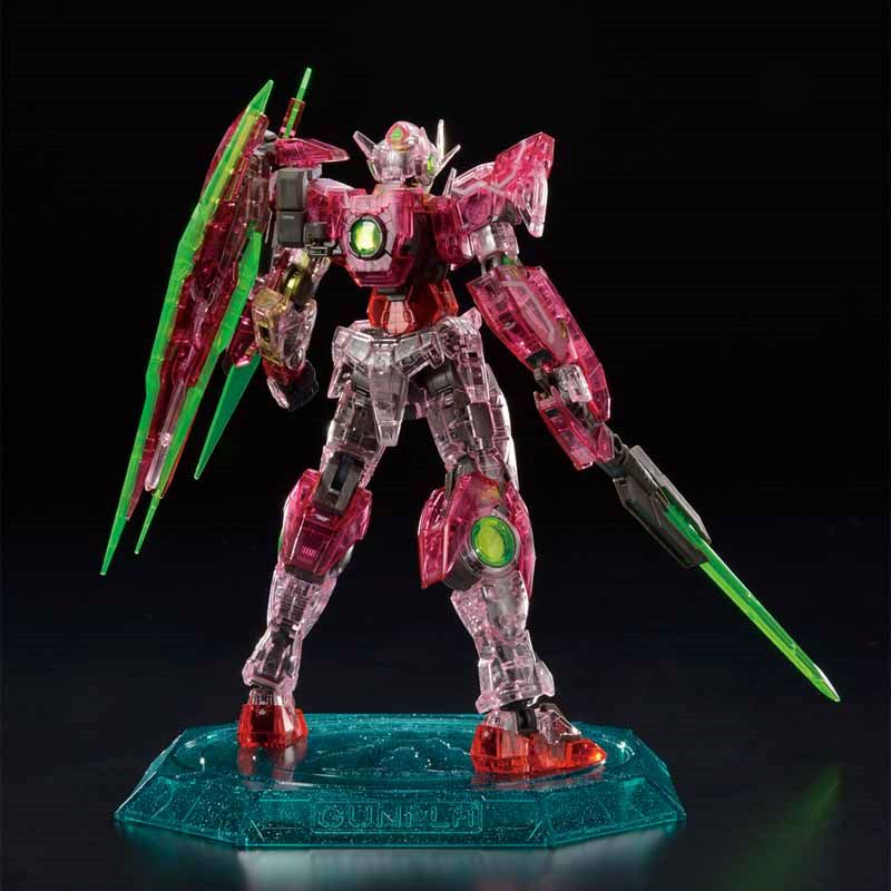 P-Bandai RG 1/144 The Gundam Base Limited 00 Qan[T] [Trans-Am Clear]