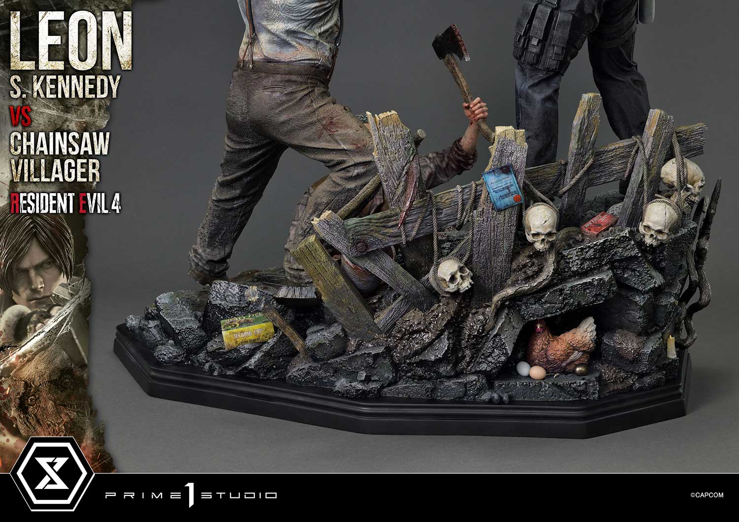 Ultimate Premium Masterline Resident Evil 4 Leon S. Kennedy versus Chainsaw Villager Bonus Version