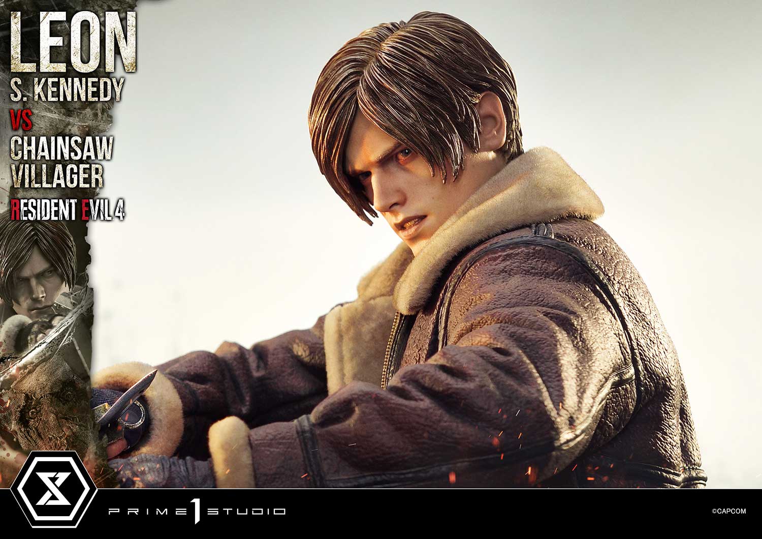 Ultimate Premium Masterline Resident Evil 4 Leon S. Kennedy versus Chainsaw Villager