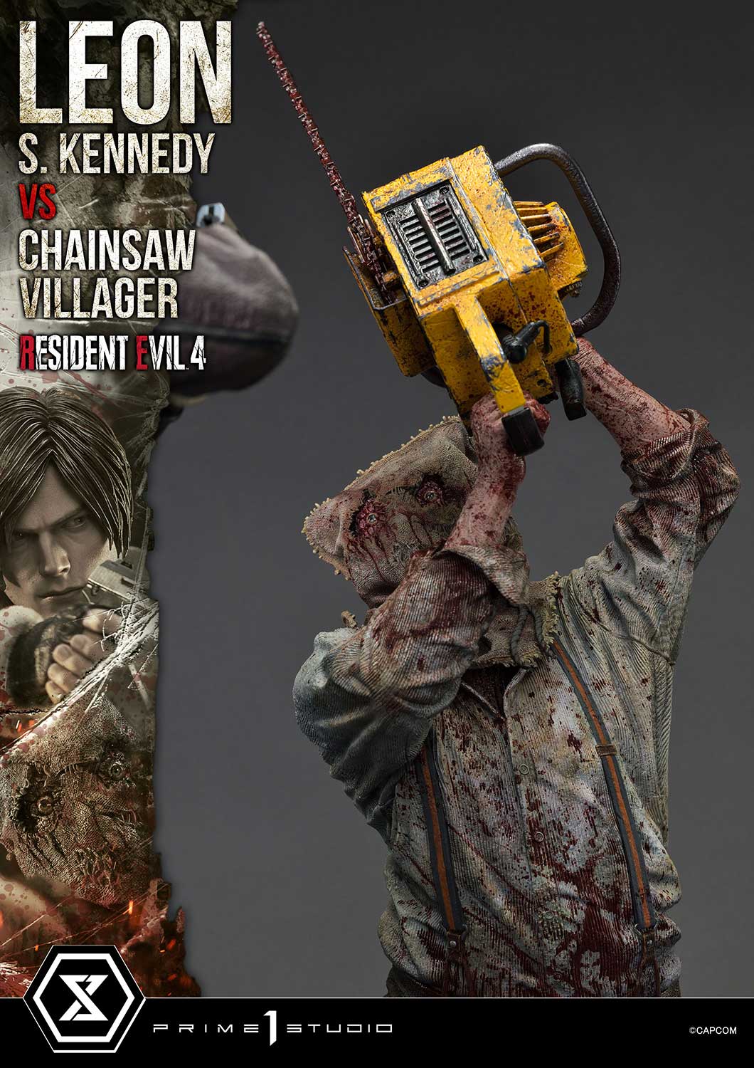 Ultimate Premium Masterline Resident Evil 4 Leon S. Kennedy versus Chainsaw Villager