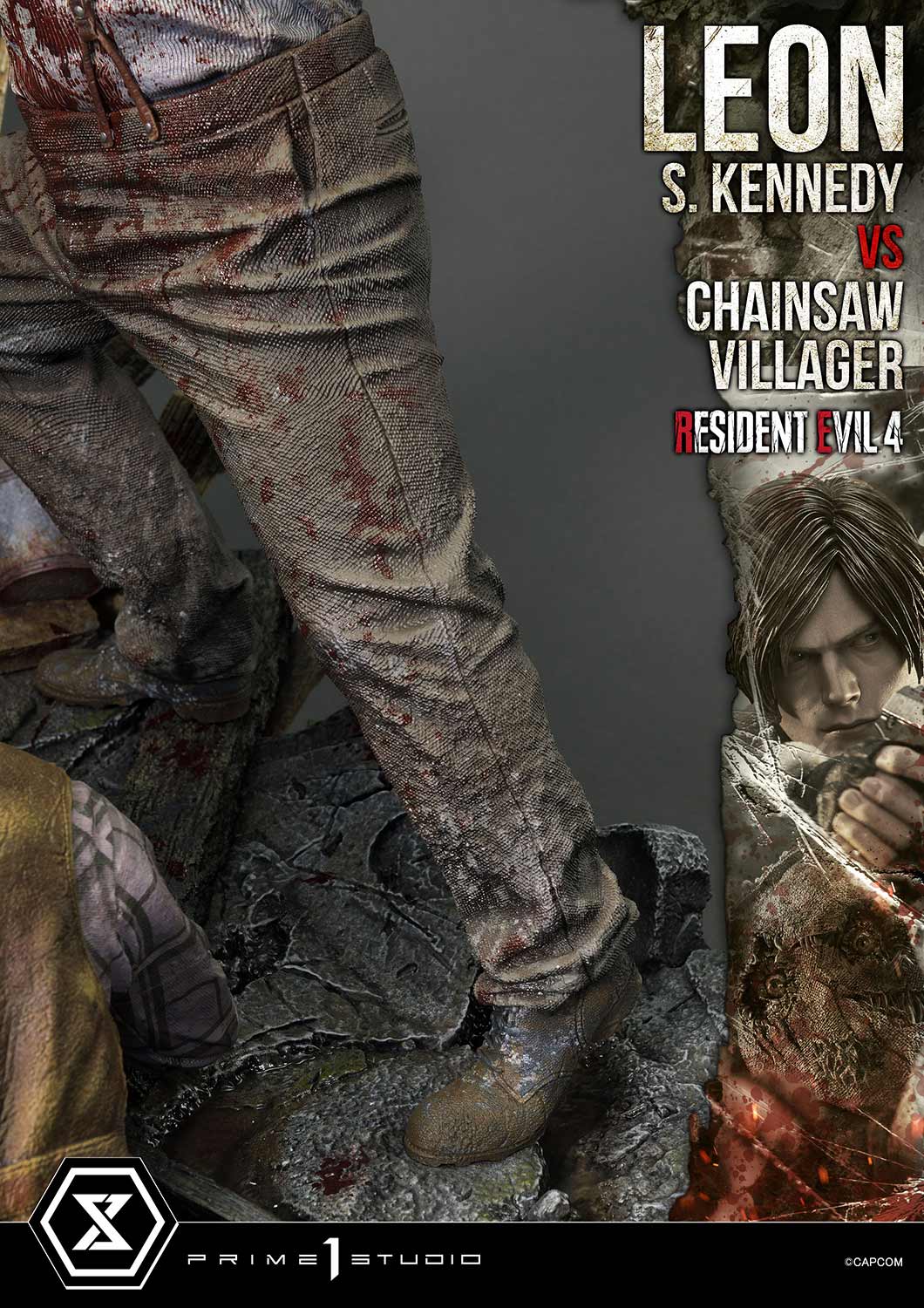Ultimate Premium Masterline Resident Evil 4 Leon S. Kennedy versus Chainsaw Villager