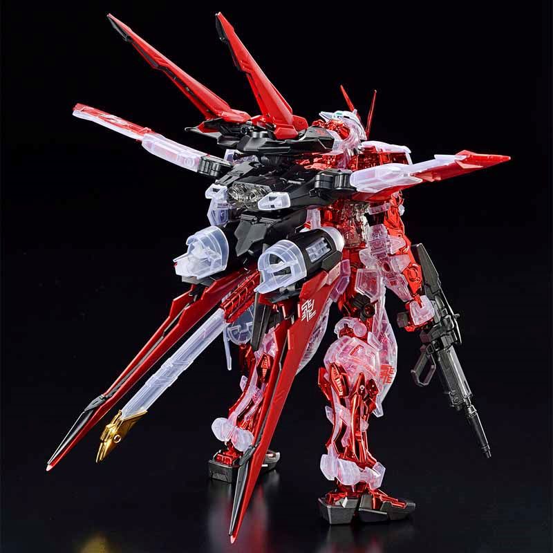 P-Bandai MG 1/100 The Gundam Base Limited Gundam Astray Red Frame Flight Unit [Plating Frame / Color Clear]