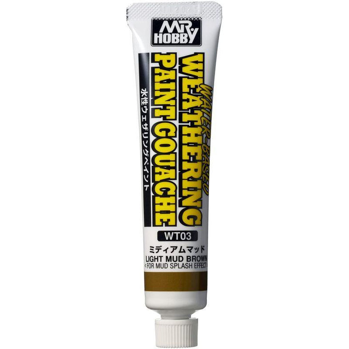 Mr Hobby WATER BASED WEATHERING PAINT GOUACHE LIGHT MUD BROWN | 4973028506631