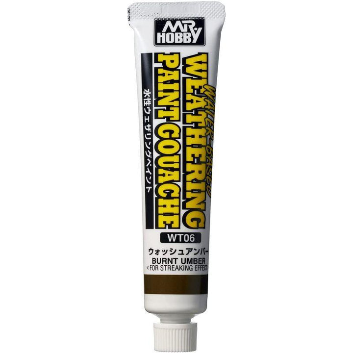 Mr Hobby WATER BASED WEATHERING PAINT GOUACHE BURNT UMBER | 4973028506662