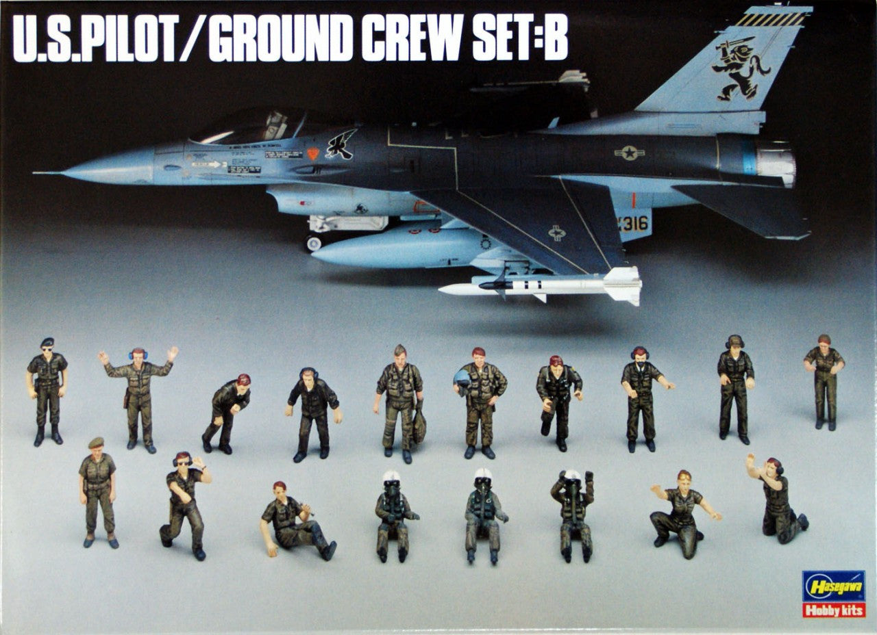 Hasegawa [X48-5] 1:48 U.S. PILOT / GROUND CREW SET B | 4967834361058