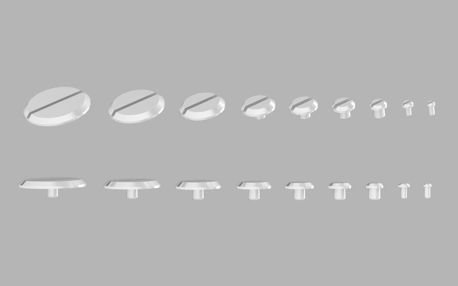 HiQ Parts Minus Mold 2 3.0mm (10pcs)