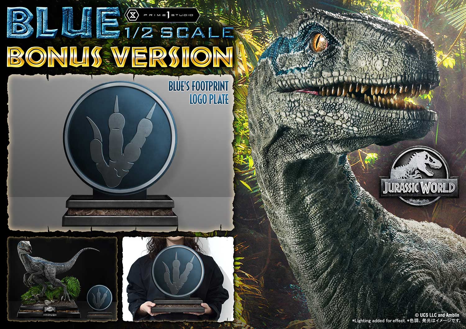 (PRE-ORDER) Legacy Museum Collection Jurassic World: Fallen Kingdom (Film) Blue 1/2 Scale